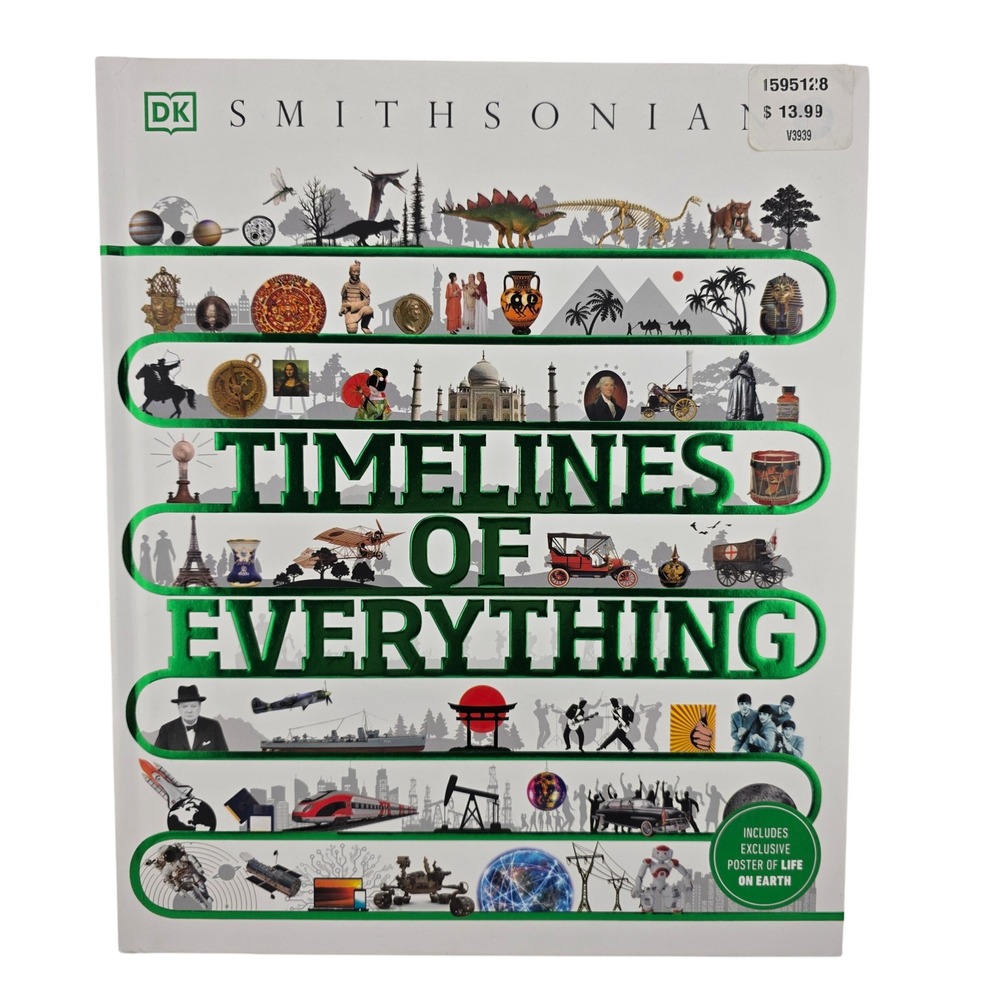 Timelines of Everything Hardcover DK Smithsonian Poster Included